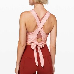 lululemon turn to tie tank in pink